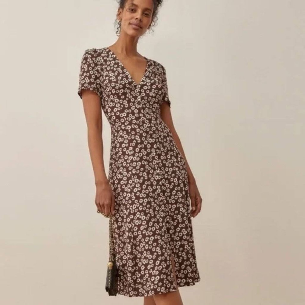 Reformation Locklin Dress Maple 0 NWT